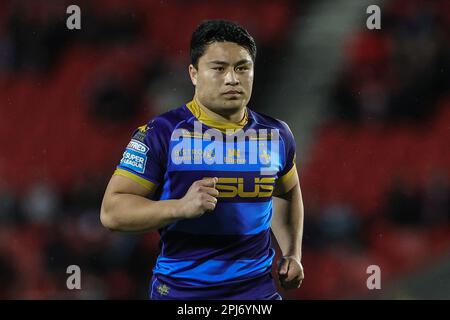 St Helens, Royaume-Uni. 31st mars 2023. Mason Lino #7 de Wakefield Trinity pendant le match de la Super League Round 7 de Betfred St Helens vs Wakefield Trinity au stade Totally Wicked, St Helens, Royaume-Uni, 31st mars 2023 (photo de Mark Cosgrove/News Images) à St Helens, Royaume-Uni, le 3/31/2023. (Photo de Mark Cosgrove/News Images/Sipa USA) crédit: SIPA USA/Alay Live News Banque D'Images