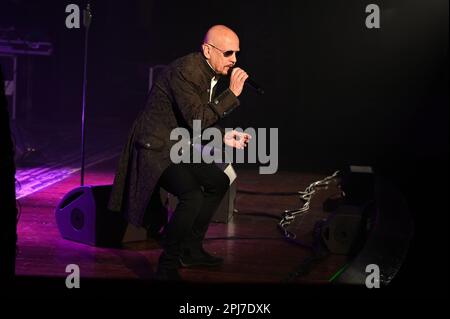 Mantoue, Italie. 31st mars 2023. Enrico Ruggeri pendant Enrico Ruggeri et les Supersoniques - Data Zero, concert de musique de chanteur italien à Mantoue, Italie, 31 mars 2023 crédit : Agence photo indépendante/Alamy Live News Banque D'Images