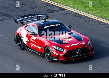 Melbourne, Australie. 01st avril 2023. Mercedes AMG Safety car lors du Grand Prix d'Australie de Formule 1 Rolex 2023, 3rd tour du Championnat du monde de Formule 1 2023 de 31 mars à 2 avril 2023 sur le circuit d'Albert Park, à Melbourne, Australie - photo Xavi Bonilla/DPPI crédit: DPPI Media/Alamy Live News Banque D'Images