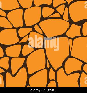 Illustration vectorielle du motif sans couture de la girafe sauvage africaine de la peau Illustration de Vecteur