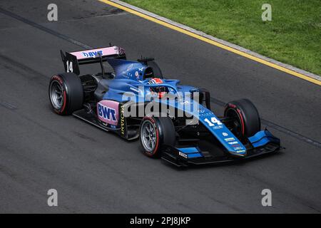 14 DOOHAN Jack (aus), Uni-Virtuosi Racing, Dallara F2, action lors de la ronde 3rd du Championnat de Formule 2 de la FIA 2023 de 31 mars à 2 avril 2023 sur le circuit Albert Park, à Melbourne, Australie - photo: Xavi Bonilla/DPPI/LiveMedia crédit: Independent photo Agency/Alay Live News Banque D'Images