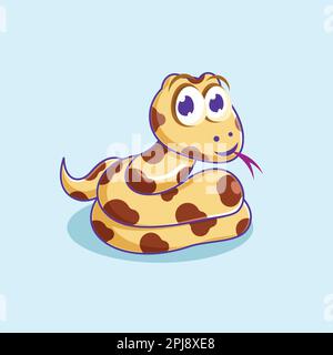 Illustration vectorielle d'un serpent de dessin animé Illustration de Vecteur