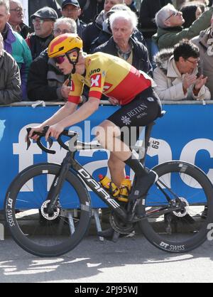 Adne Holter de l'équipe cycliste Pro d'Uno-X pendant la route Adélie de Vitré, coupe française FDJ course cycliste sur 31 mars 2023 à Vitré, France - photo Laurent Lairys/DPPI crédit: DPPI Media/Alamy Live News Banque D'Images