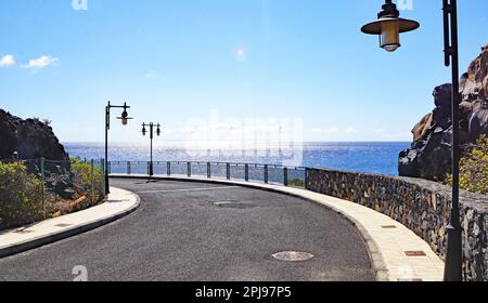 Promenade et piscines de la Caleta, Valverde, El Hierro, Santa Cruz de Tenerife, Iles Canaries, Espagne, Europe Banque D'Images