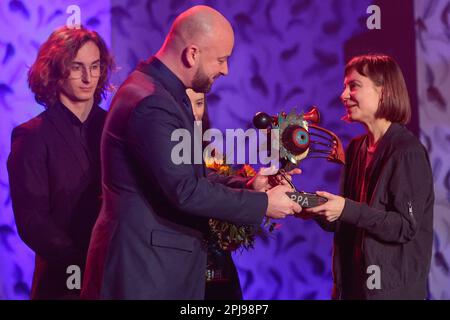 Wroclaw, Pologne. 1st avril 2023. Marina Mashtaler - Ukrainien est une actrice du théâtre EJ. Oui. Sur 1 avril 2023, elle a remporté quatre prix au festival de musique de scène 43rd à Wroclaw. En photo: Marina Mashtaler (Credit image: © Krzysztof Zatycki/ZUMA Press Wire) USAGE ÉDITORIAL SEULEMENT! Non destiné À un usage commercial ! Crédit : ZUMA Press, Inc./Alay Live News Banque D'Images