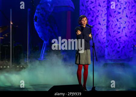 Wroclaw, Pologne. 1st avril 2023. Marina Mashtaler - Ukrainien est une actrice du théâtre EJ. Oui. Sur 1 avril 2023, elle a remporté quatre prix au festival de musique de scène 43rd à Wroclaw. En photo: Marina Mashtaler (Credit image: © Krzysztof Zatycki/ZUMA Press Wire) USAGE ÉDITORIAL SEULEMENT! Non destiné À un usage commercial ! Crédit : ZUMA Press, Inc./Alay Live News Banque D'Images