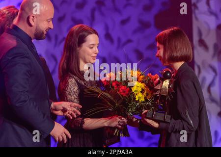 Wroclaw, Pologne. 1st avril 2023. Marina Mashtaler - Ukrainien est une actrice du théâtre EJ. Oui. Sur 1 avril 2023, elle a remporté quatre prix au festival de musique de scène 43rd à Wroclaw. En photo: Marina Mashtaler (Credit image: © Krzysztof Zatycki/ZUMA Press Wire) USAGE ÉDITORIAL SEULEMENT! Non destiné À un usage commercial ! Crédit : ZUMA Press, Inc./Alay Live News Banque D'Images