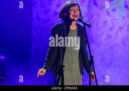 Wroclaw, Pologne. 1st avril 2023. Marina Mashtaler - Ukrainien est une actrice du théâtre EJ. Oui. Sur 1 avril 2023, elle a remporté quatre prix au festival de musique de scène 43rd à Wroclaw. En photo: Marina Mashtaler (Credit image: © Krzysztof Zatycki/ZUMA Press Wire) USAGE ÉDITORIAL SEULEMENT! Non destiné À un usage commercial ! Crédit : ZUMA Press, Inc./Alay Live News Banque D'Images