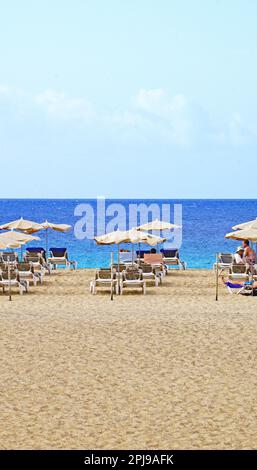 Morro Jable Beach à Jandia, Fuerteventura, Las Palmas, Iles Canaries, Espagne, Europe Banque D'Images