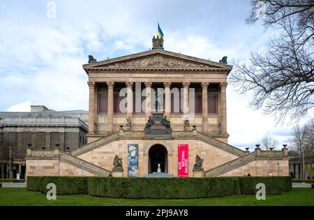 Berlin, Allemagne. 31st mars 2023. Vue sur l'ancienne galerie nationale de l'île aux musées. Credit: Monika Skolimowska/dpa/Alay Live News Banque D'Images