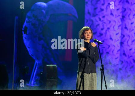 Wroclaw, Pologne. 1st avril 2023. Marina Mashtaler - Ukrainien est une actrice du théâtre EJ. Oui. Sur 1 avril 2023, elle a remporté quatre prix au festival de musique de scène 43rd à Wroclaw. En photo: Marina Mashtaler (Credit image: © Krzysztof Zatycki/ZUMA Press Wire) USAGE ÉDITORIAL SEULEMENT! Non destiné À un usage commercial ! Crédit : ZUMA Press, Inc./Alay Live News Banque D'Images