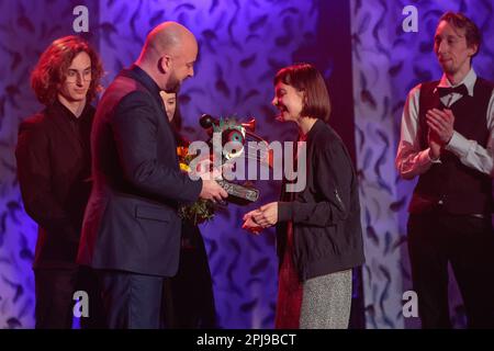 Wroclaw, Pologne. 1st avril 2023. Marina Mashtaler - Ukrainien est une actrice du théâtre EJ. Oui. Sur 1 avril 2023, elle a remporté quatre prix au festival de musique de scène 43rd à Wroclaw. En photo: Marina Mashtaler (Credit image: © Krzysztof Zatycki/ZUMA Press Wire) USAGE ÉDITORIAL SEULEMENT! Non destiné À un usage commercial ! Crédit : ZUMA Press, Inc./Alay Live News Banque D'Images