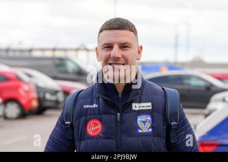 Warrington, Royaume-Uni. 01st avril 2023. George Williams #6 de Warrington Wolves arrive au stade avant le Betfred Super League Round 7 Match Warrington Wolves vs Hull FC au Halliwell Jones Stadium, Warrington, Royaume-Uni, 1st avril 2023 (photo de Steve Flynn/News Images) à Warrington, Royaume-Uni, le 4/1/2023. (Photo de Steve Flynn/News Images/Sipa USA) crédit: SIPA USA/Alay Live News Banque D'Images