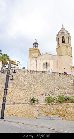 eglise de Sant Bartomeu et Santa Tecla, Barcelone, Catalunya, Espagne, Europe Banque D'Images