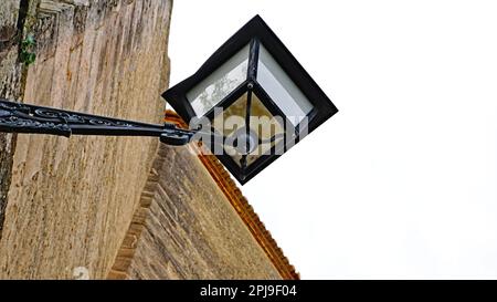 Ancien lampadaire du château d'Altafulla, Tarragone, Catalogne, Espagne, Europe Banque D'Images