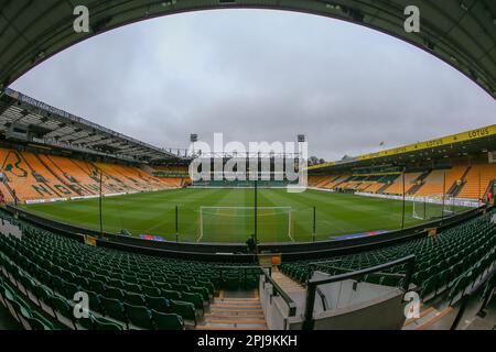 Norwich, Royaume-Uni. 01st avril 2023. Vue générale du stade lors du match de championnat Sky Bet Norwich City vs Sheffield United à Carrow Road, Norwich, Royaume-Uni, 1st avril 2023 (photo d'Arron Gent/News Images) à Norwich, Royaume-Uni, le 4/1/2023. (Photo par Arron Gent/News Images/Sipa USA) crédit: SIPA USA/Alay Live News Banque D'Images