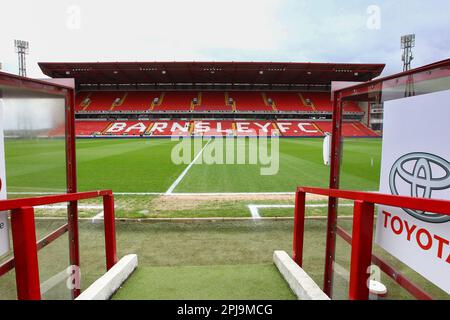 Oakwell Stadium, Barnsley, Angleterre - 1st avril 2023 vue générale du stade - avant le match Barnsley v Morecambe, Sky Bet League One, 2022/23, Oakwell Stadium, Barnsley, Angleterre - 1st avril 2023 crédit: Arthur Haigh/WhiteRosePhotos/Alamy Live News Banque D'Images