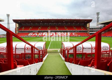 Oakwell Stadium, Barnsley, Angleterre - 1st avril 2023 vue générale du stade - avant le match Barnsley v Morecambe, Sky Bet League One, 2022/23, Oakwell Stadium, Barnsley, Angleterre - 1st avril 2023 crédit: Arthur Haigh/WhiteRosePhotos/Alamy Live News Banque D'Images