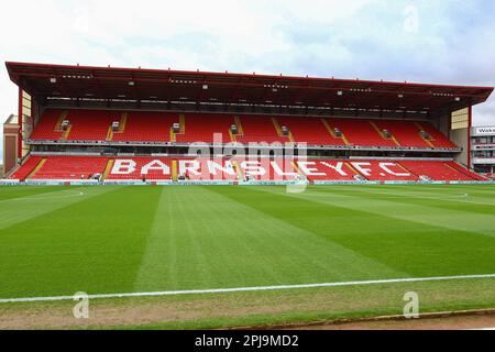 Oakwell Stadium, Barnsley, Angleterre - 1st avril 2023 vue générale du stade - avant le match Barnsley v Morecambe, Sky Bet League One, 2022/23, Oakwell Stadium, Barnsley, Angleterre - 1st avril 2023 crédit: Arthur Haigh/WhiteRosePhotos/Alamy Live News Banque D'Images