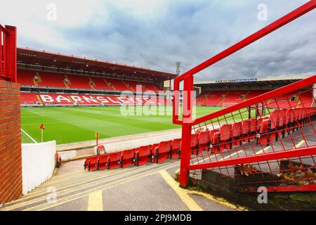 Oakwell Stadium, Barnsley, Angleterre - 1st avril 2023 vue générale du stade - avant le match Barnsley v Morecambe, Sky Bet League One, 2022/23, Oakwell Stadium, Barnsley, Angleterre - 1st avril 2023 crédit: Arthur Haigh/WhiteRosePhotos/Alamy Live News Banque D'Images