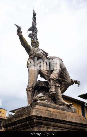 Monument aux morts à la bataille de Mentana à Florence Banque D'Images