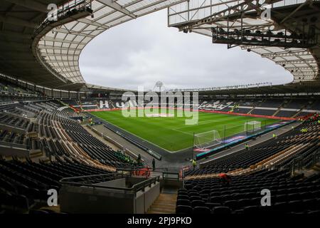 Hull, Royaume-Uni. 01st avril 2023. Vue générale à l'intérieur du MKM Stadium avant le match de championnat Sky Bet Hull City vs Rotherham United au MKM Stadium, Hull, Royaume-Uni, 1st avril 2023 (photo de James Heaton/News Images) à Hull, Royaume-Uni le 4/1/2023. (Photo de James Heaton/News Images/Sipa USA) crédit: SIPA USA/Alay Live News Banque D'Images