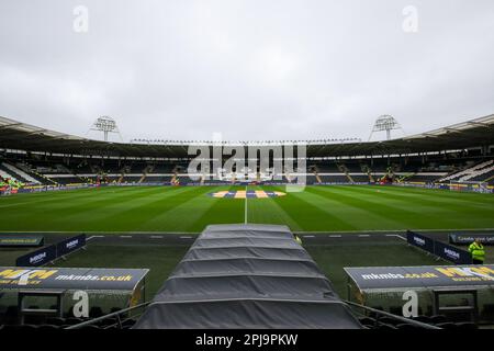 Hull, Royaume-Uni. 01st avril 2023. Vue générale à l'intérieur du MKM Stadium avant le match de championnat Sky Bet Hull City vs Rotherham United au MKM Stadium, Hull, Royaume-Uni, 1st avril 2023 (photo de James Heaton/News Images) à Hull, Royaume-Uni le 4/1/2023. (Photo de James Heaton/News Images/Sipa USA) crédit: SIPA USA/Alay Live News Banque D'Images