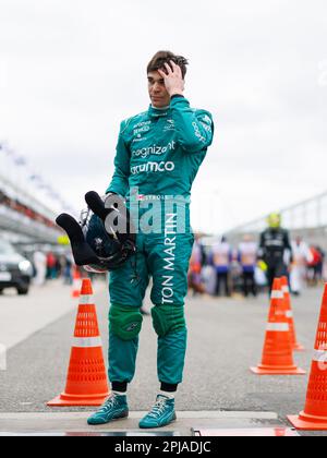 Albert Park, 1 avril 2023 lance Ret (CAN) de l'équipe Aston Martin après la séance de qualification. Corleve/Alay Live News Banque D'Images