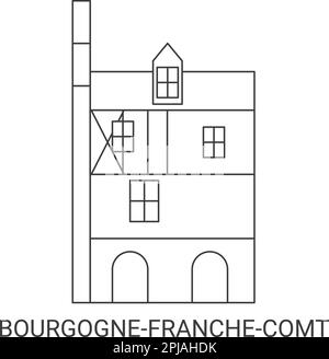 France, Bourgognefranchecomt, , Dijon voyage illustration vectorielle Illustration de Vecteur