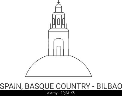 Espagne, pays Basque Bilbao voyage repère illustration vecteur Illustration de Vecteur