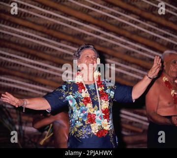 Samoa. Gris Aggie (1897 - 1988). Photo vers 1980. Banque D'Images