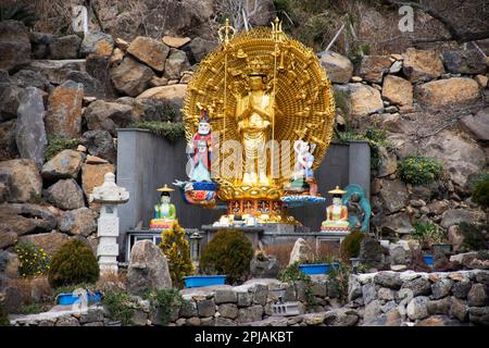 Guishan Guanyin des mille mains ou Guan Yin bodhisattva déesse chinoise de la déité pour les coréens les voyageurs Voyage visite la bénédiction de prière mystique à Banque D'Images