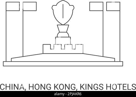 Chine, Hong Kong, Kings Hotels Voyage illustration vecteur Illustration de Vecteur