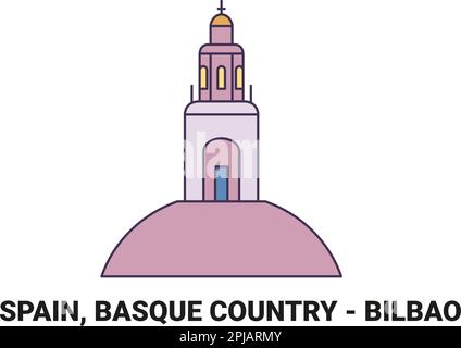 Espagne, pays Basque Bilbao voyage repère illustration vecteur Illustration de Vecteur