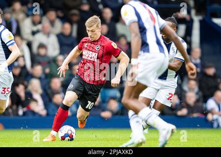 Zian Flemming de Millwall lors du match de championnat Sky Bet entre West Bromwich Albion et Millwall aux Hawthorns, West Bromwich, le samedi 1st avril 2023. (Photo : Gustavo Pantano | ACTUALITÉS MI) crédit : ACTUALITÉS MI et sport /Actualités Alay Live Banque D'Images