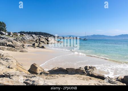 Paysage de la plage de Nerga à Cangas, Galice, Espagne, Banque D'Images