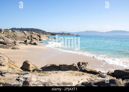 Paysage de la plage de Nerga à Cangas, Galice, Espagne, Banque D'Images
