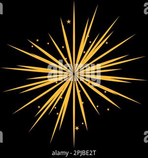 Logo d'illustration vectoriel d'icône de feu d'artifice Banque D'Images