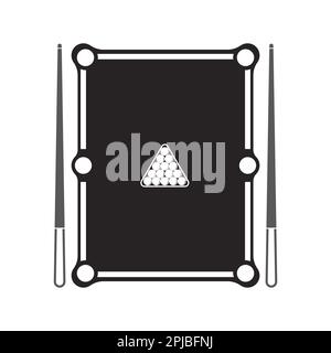 dessin de symbole d'illustration vectorielle d'icône de table de billard Banque D'Images