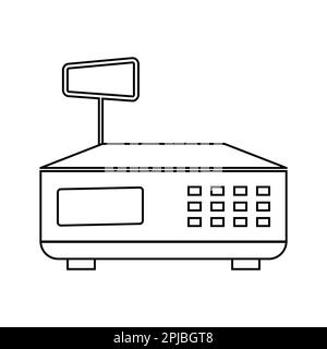 balance numérique icône vecteur illustration symbole conception Banque D'Images