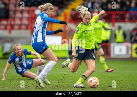 1 avril 2023. Alessia Russo. Barclays jeu de Super League pour femmes entre Brighton et Manchester United, Broadfield Stadium (Crawley). Banque D'Images