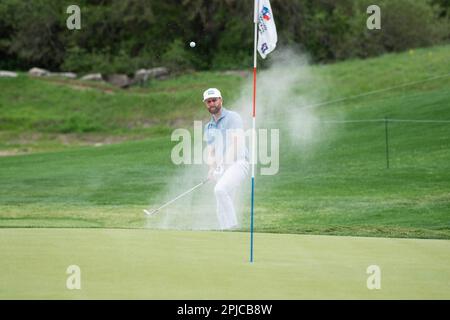 01 avril 2023: Chris Kirk en action troisième tour à l'Open de Valero Texas, TPC San Antonio Oaks course. San Antonio, Texas. Mario Cantu/CSM(Credit image: © Mario Cantu/Cal Sport Media) Banque D'Images