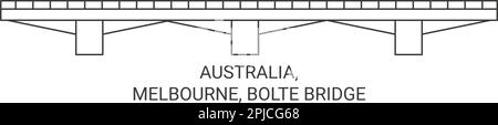 Australie, Melbourne, Bolte Bridge voyage illustration vectorielle Illustration de Vecteur