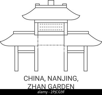 Chine, Nanjing, Zhan Garden Voyage illustration vecteur Illustration de Vecteur