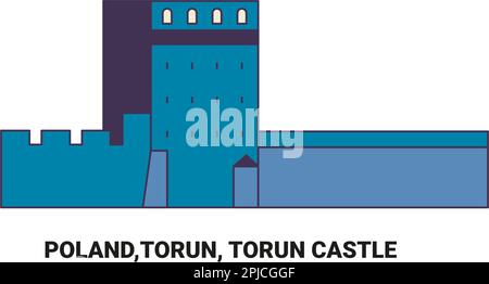Pologne, Torun, Torun Castle voyage illustration vectorielle Illustration de Vecteur