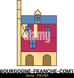 France, Bourgognefranchecomt, , Dijon voyage illustration vectorielle Illustration de Vecteur