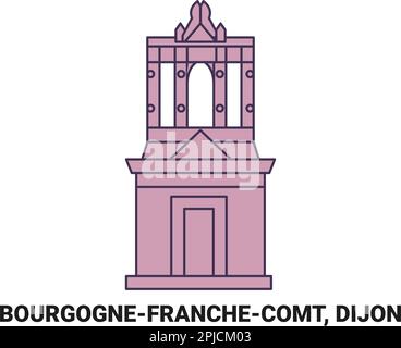 France, Bourgognefranchecomt, Dijon voyage illustration vectorielle Illustration de Vecteur