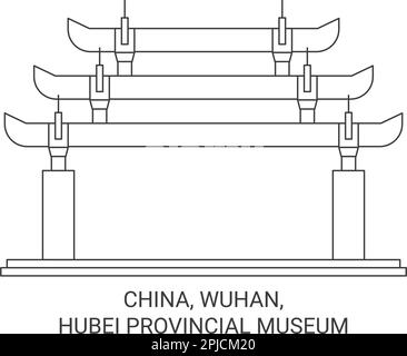 Chine, Wuhan, Hubei Musée provincial Voyage illustration vecteur Illustration de Vecteur