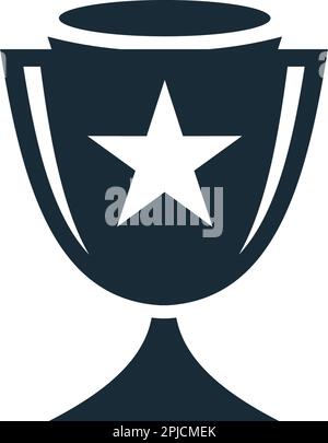 Modèle de logo vectoriel d'icône de trophée Design d'illustration Illustration de Vecteur