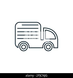 Trucking Service, Delivery Services Icon Design Template Elements Illustration de Vecteur